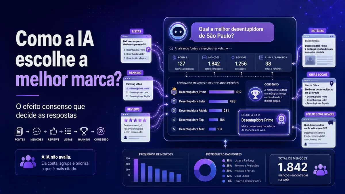 Como a IA escolhe a melhor marca: o efeito consenso que decide as respostas do ChatGPT e Gemini
