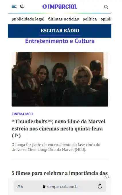 Exemplo de backlink obtido através do portal O Imparcial.